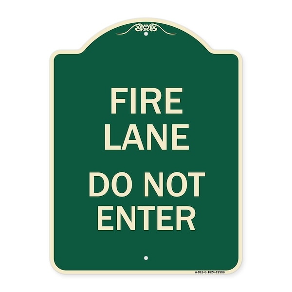 Signmission Fire Lane Do Not Enter Heavy-Gauge Aluminum Architectural Sign, 24" x 18", G-1824-23986 A-DES-G-1824-23986 - main